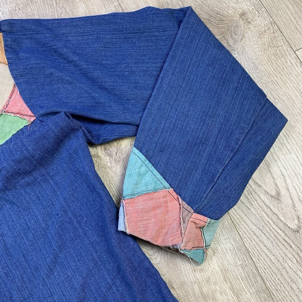 NWOT Vintage Gallery LTD Denim Canvas Patchwork Shacket Western XL Men - Picture 5 of 14
